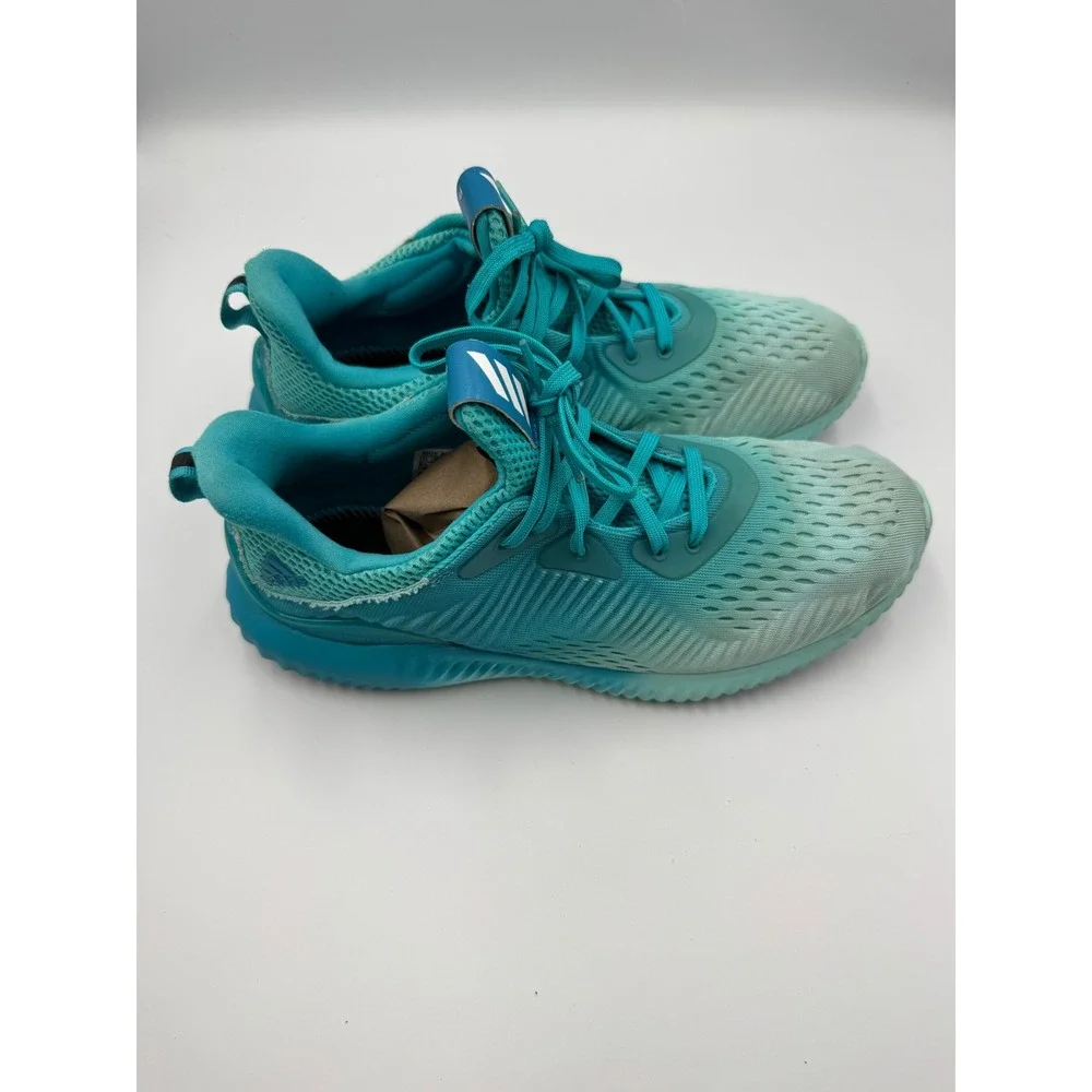 Adidas Running BW1199 Alphabounce EM Teal Blue 8.5 Mesh Bounce Athletic Sneakers